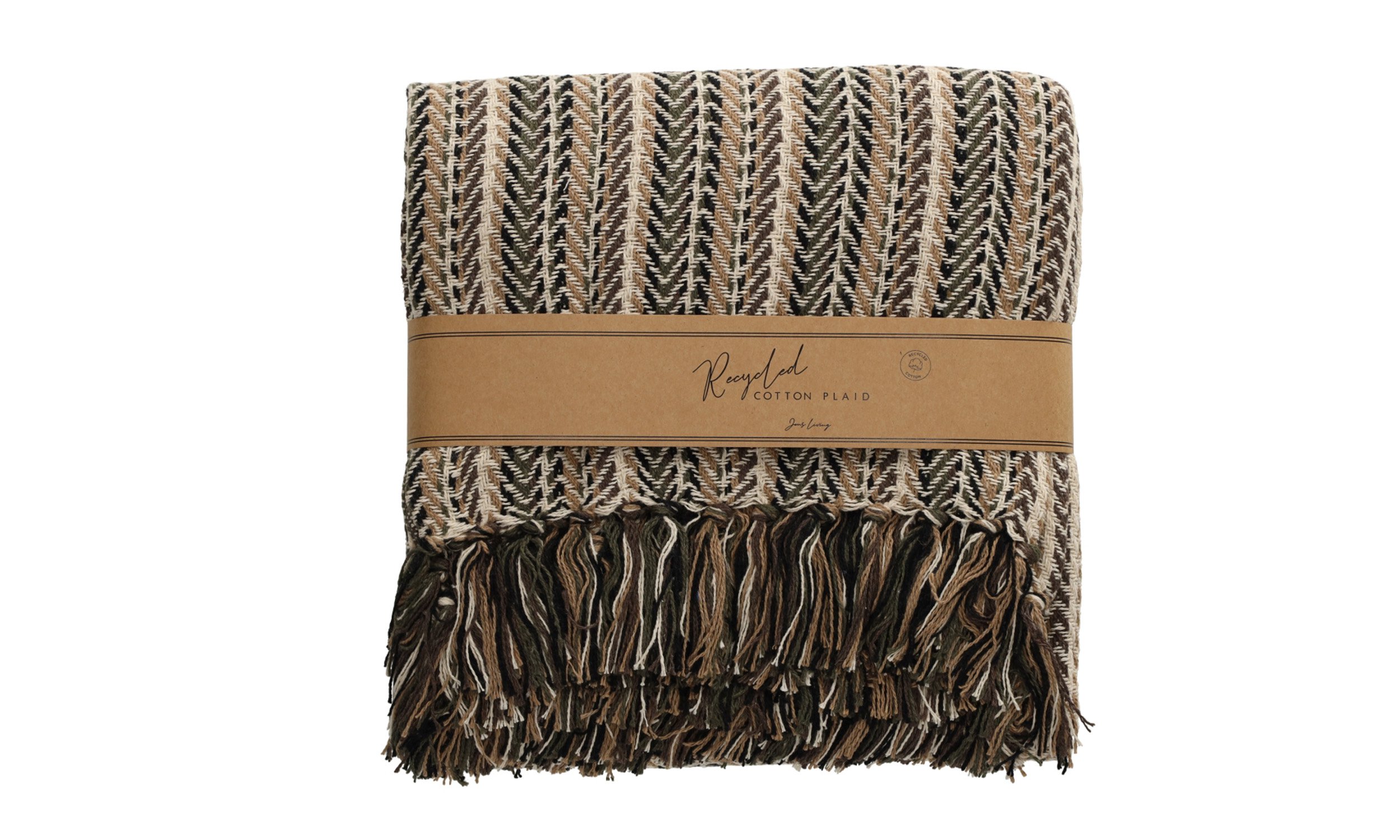 Recycled Cotton Plaid Pip Naturel